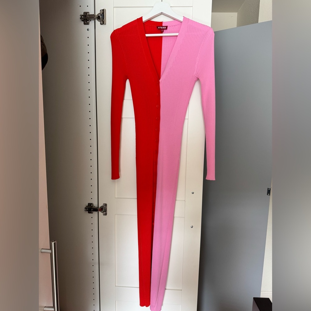 Staud SHOKO SWEATER/DRESS POPPY ROSEBUD